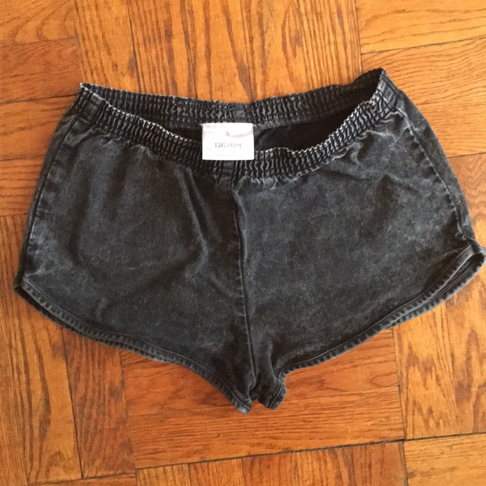Denim booty shorts